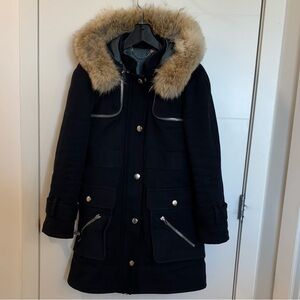 Marc By Marc Jacobs Black Fur Hood parka